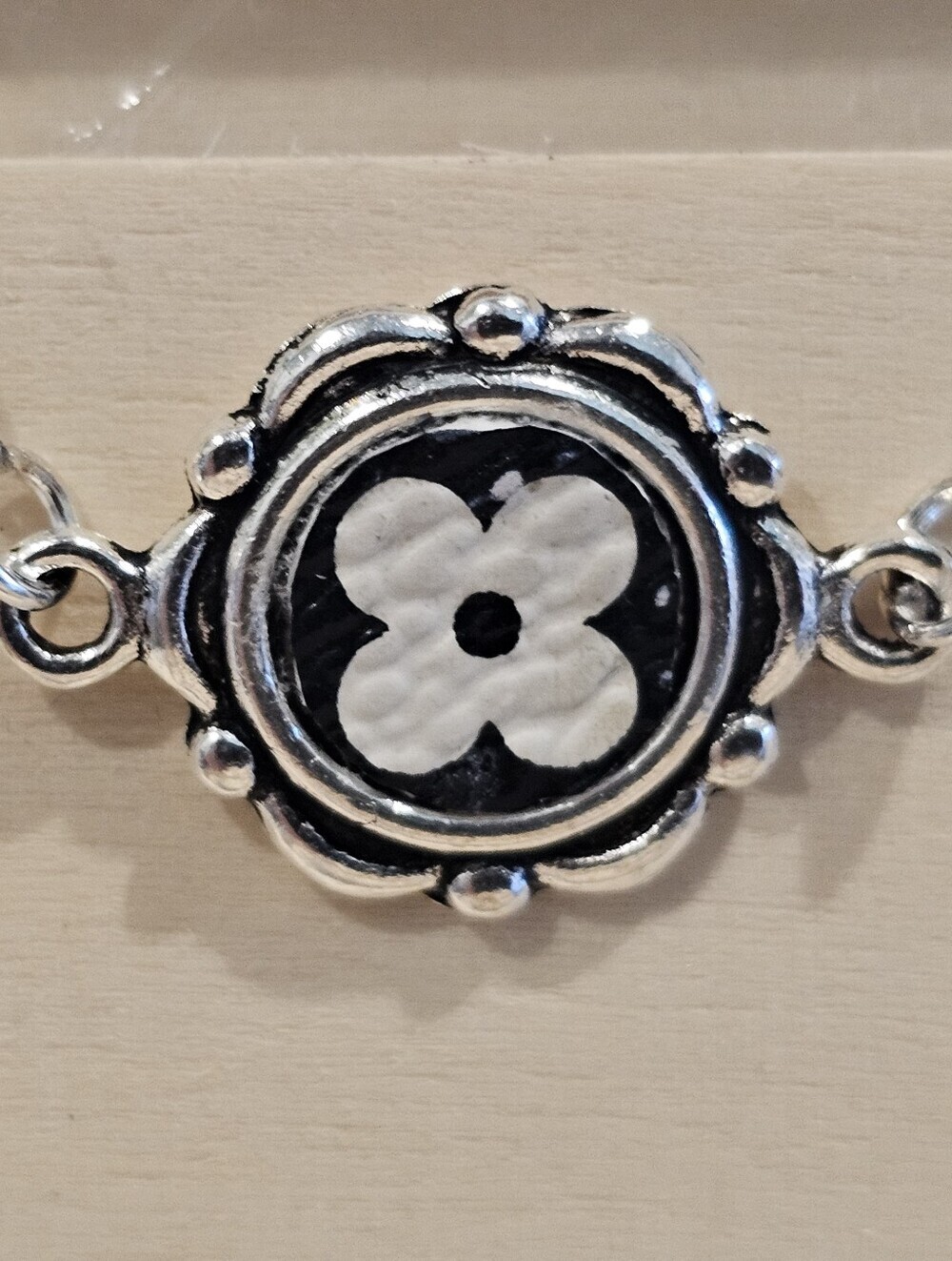 Louis Vuitton Piece In Pendant On 20" Silver Plated Necklace